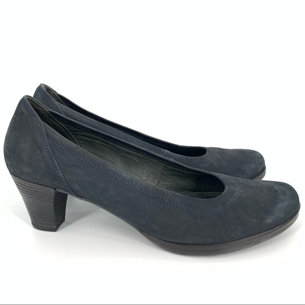 Gabor womens heels size 9 black leather round toe comfort career